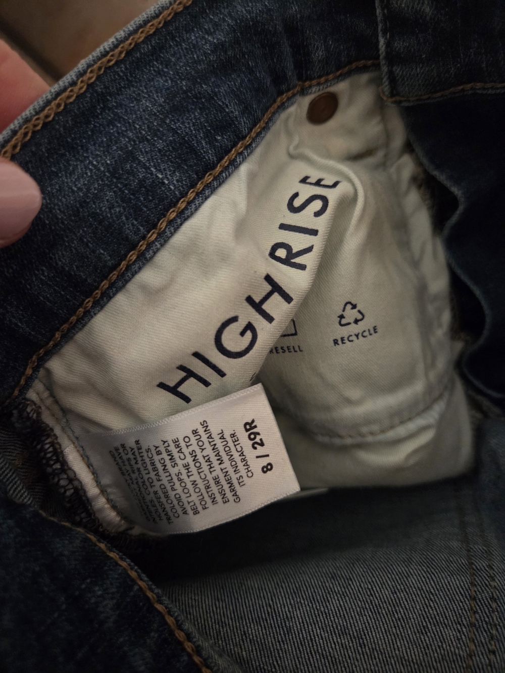Lucky Brand High Waisted Skinny Button-Fly Jeans - Medium Blue Wash Size 8/29 - Picture 8 of 8
